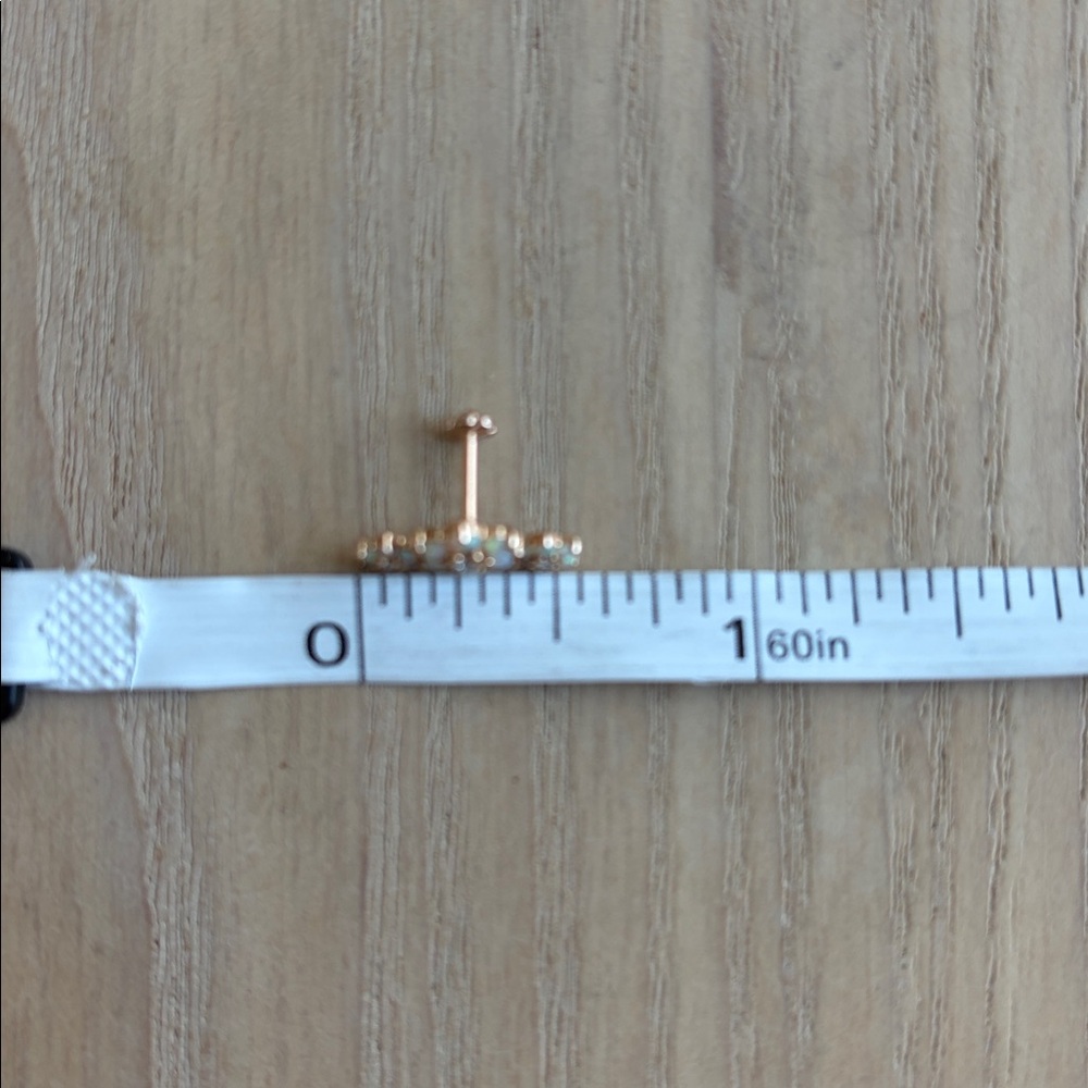 Maria Tash Opal and Diamond Three Flower Garland Rose Gold Earring - Picture 6 of 7
